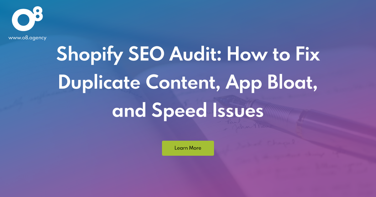 Shopify SEO Audit: Fix Duplicate Content, App Bloat & Speed